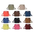Soft Suede Effect Double Zip Crossbody Bag