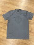 Slate Grey Embossed Lion Medallion Design T-Shirt