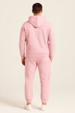 Pink Fleece Jogging Pockets Bottoms Plain Tracksuit