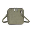 Soft Suede Effect Double Zip Crossbody Bag