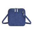 Soft Suede Effect Double Zip Crossbody Bag
