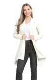 White Rib Waterfall Cardigan