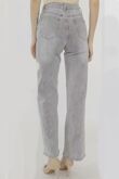 Grey High Waist Straight Leg Denim Jeans