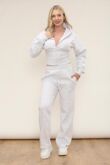 Bleach Grey Ribbed Corset Fit Hoodie With Straight Leg Trouser