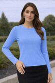 Sky Blue Basic Ribbed Top