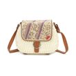 Beaded Straw Crossbody Bag