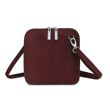 Soft Suede Effect Double Zip Crossbody Bag