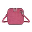 Soft Suede Effect Double Zip Crossbody Bag