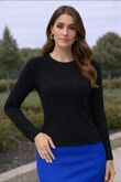 Black Basic Ribbed Top
