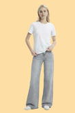Grey High Waist Wide Leg Jeans