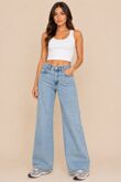 Light Blue Distressed Denim With Rhinestone Back Pocket Jean