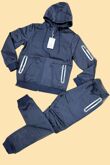 Navy Waterproof Zipped Inside Fleece Hooded Jacket With Jogger