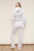 Bleach Grey Ribbed Corset Fit Hoodie With Straight Leg Trouser