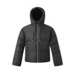 Black Short Insulated Hooded Puffer Coat