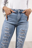 Extreme Ripped High Waist Skinny Jeans