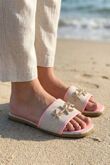 Pink Metallic Starfish Canvas Sliders