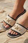 Black Metallic Starfish Canvas Sliders