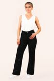 Black High Waist Studded Wide Leg Jeans