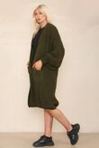 Longline Balloon Sleeve Knit Cardigan