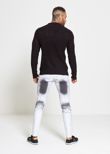 Black Waffle Knitted Jumper