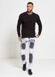 Black Waffle Knitted Jumper