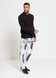 Black Waffle Knitted Jumper