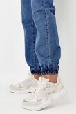Blue High Waisted Jogger Mom Jeans