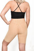 Beige Scrunch Booty Cycling Shorts