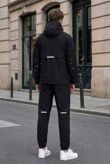 Green High Vis Colour Block Slim Fit Hooded Jacket & Joggers
