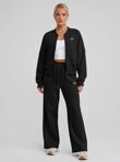 Navy Printed Bomber Sweatshirt With Straight Leg Jogger