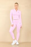 Pink Printed Active Top And Legging Energy Gym Set