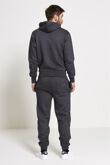 Charcoal Fleece Jogging Pockets Bottoms Plain Tracksuit
