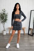 Charcoal Acid Wash 3 Piece Co-Ord Set