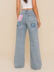Light Blue Distressed Denim With Rhinestone Back Pocket Jean