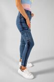 Dark Denim Cargo Skinny Jeans