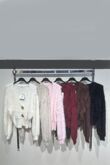 Gold Button Fuzzy Knit Cardigan