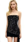 Elegant Sparkle Sequin Strapless Mini Dress
