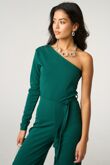 Emerald One Shoulder Long Sleeve Jumpsuit