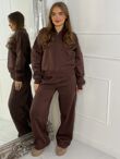Chocolate Bomber Sweatshirt With Straight Leg Jogger