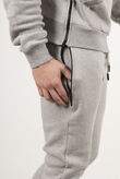 Grey Block Hem Zipper Pullover Skinny Tracksuit