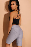 Grey Scrunch Booty Cycling Shorts
