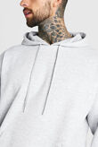 Grey Basic Fleece Pullover Hoodie