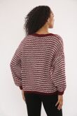 Chunky Knit Button Down Patterned V-Neck Cardigan