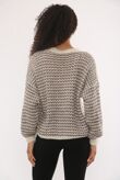 Chunky Knit Button Down Patterned V-Neck Cardigan