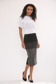 Black Diamante Bodysuit And Embellished Skirt Set