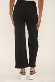 Black Wide Leg Studded Stripe Jeans