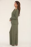 Cheesecloth Long Sleeve Gold Buttoned Top and Trousers Co-Ord Set