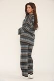 Long Sleeve Nordic Pattern Cozy Knitted Set