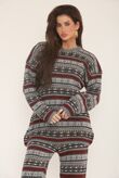 Long Sleeve Nordic Pattern Cozy Knitted Set
