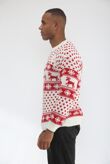 Plus Size Cream Snow Flake And Reindeer Christmas Jumper